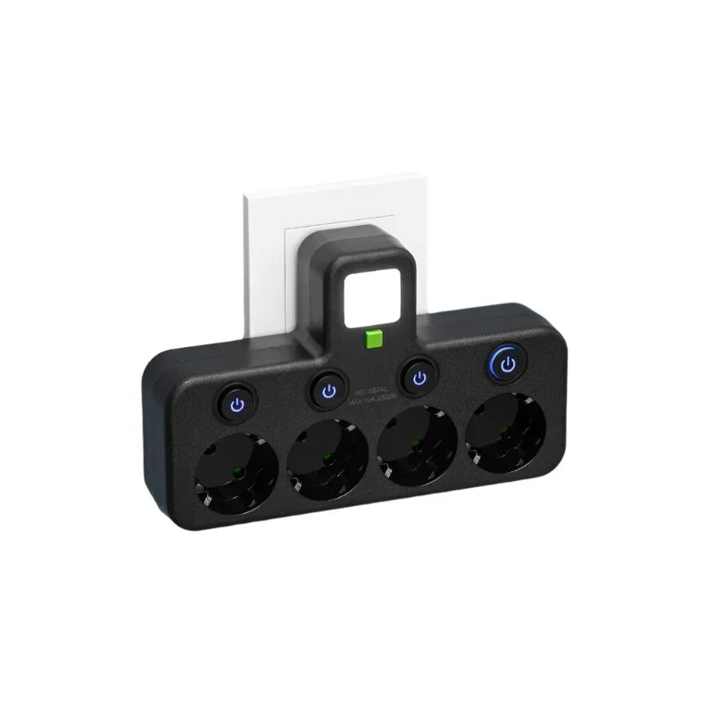 Power Strip with USB-C & Dual USB Ports – 4-Outlet Surge Protector with On/Off Switch – 2500W Flame-Resistant Extension Cord for Home
