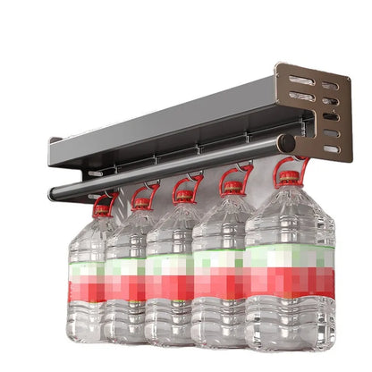 Aluminum Shelf Organizer Gunmetal Gray 20-Inch Wall Mount Spice Rack with Towel Bar Adhesive or Screw Install for Small Kitchen Rental Apart