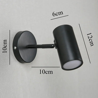 Adjustable Rotating Metal Wall Sconce with Integrated LED for Bedroom Reading Accent Lighting Hallway Art Display Task Light