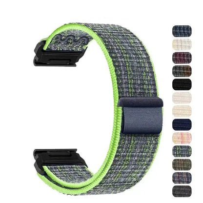 Adjustable Nylon Hook-and-Loop Smartwatch Band – Breathable Sports Strap for Fitness Tracking