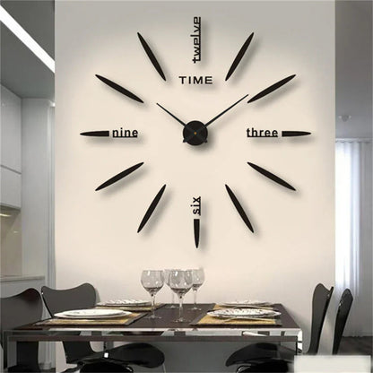 Modern Acrylic Wall Clock | Large Mirror Finish Design for Elegant Home Decor