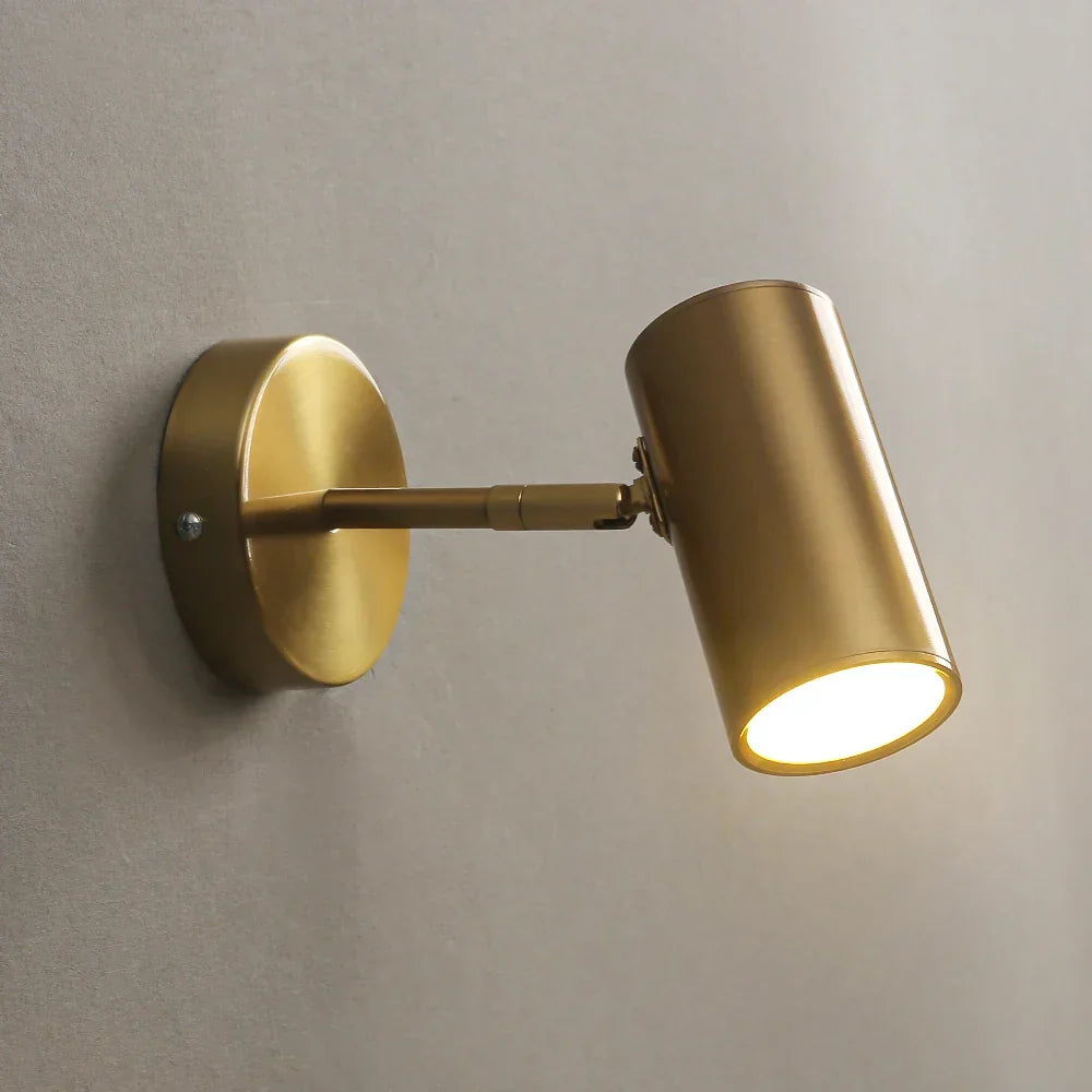 Adjustable Rotating Metal Wall Sconce with Integrated LED for Bedroom Reading Accent Lighting Hallway Art Display Task Light