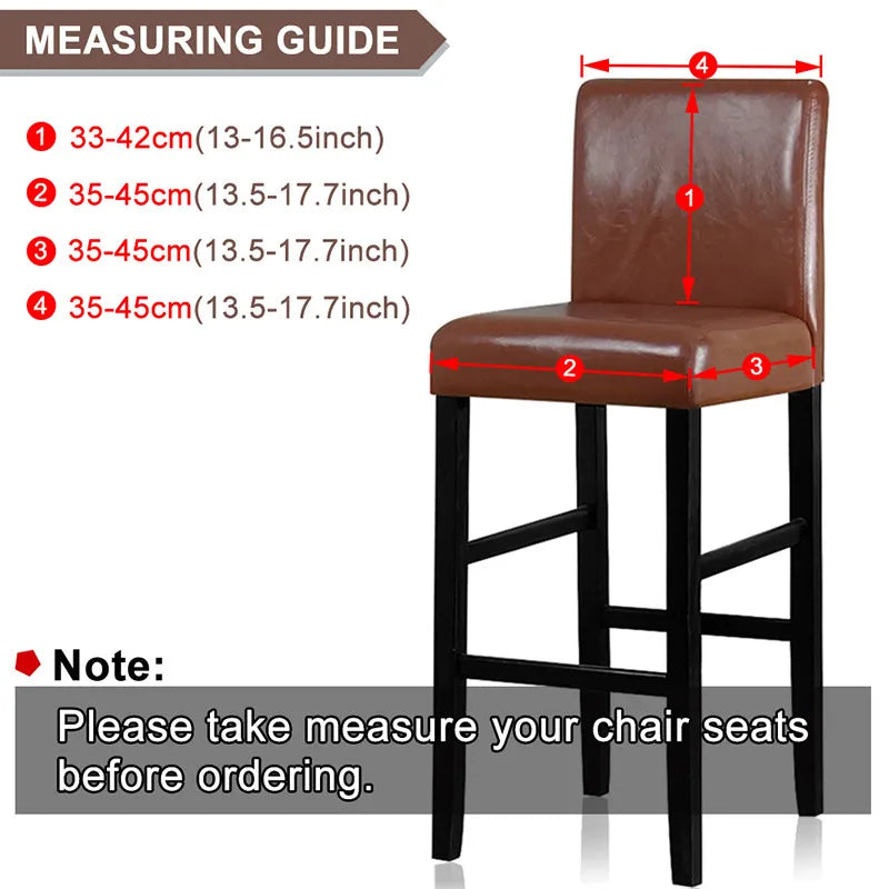 Sable Bar Stool Cover - Universal Stretch Fabric, Elegant Design