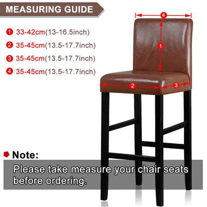 Sable Bar Stool Cover - Universal Stretch Fabric, Elegant Design