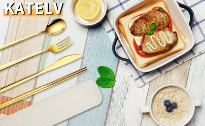 Eco-Friendly Stainless Steel Portable Cutlery Set