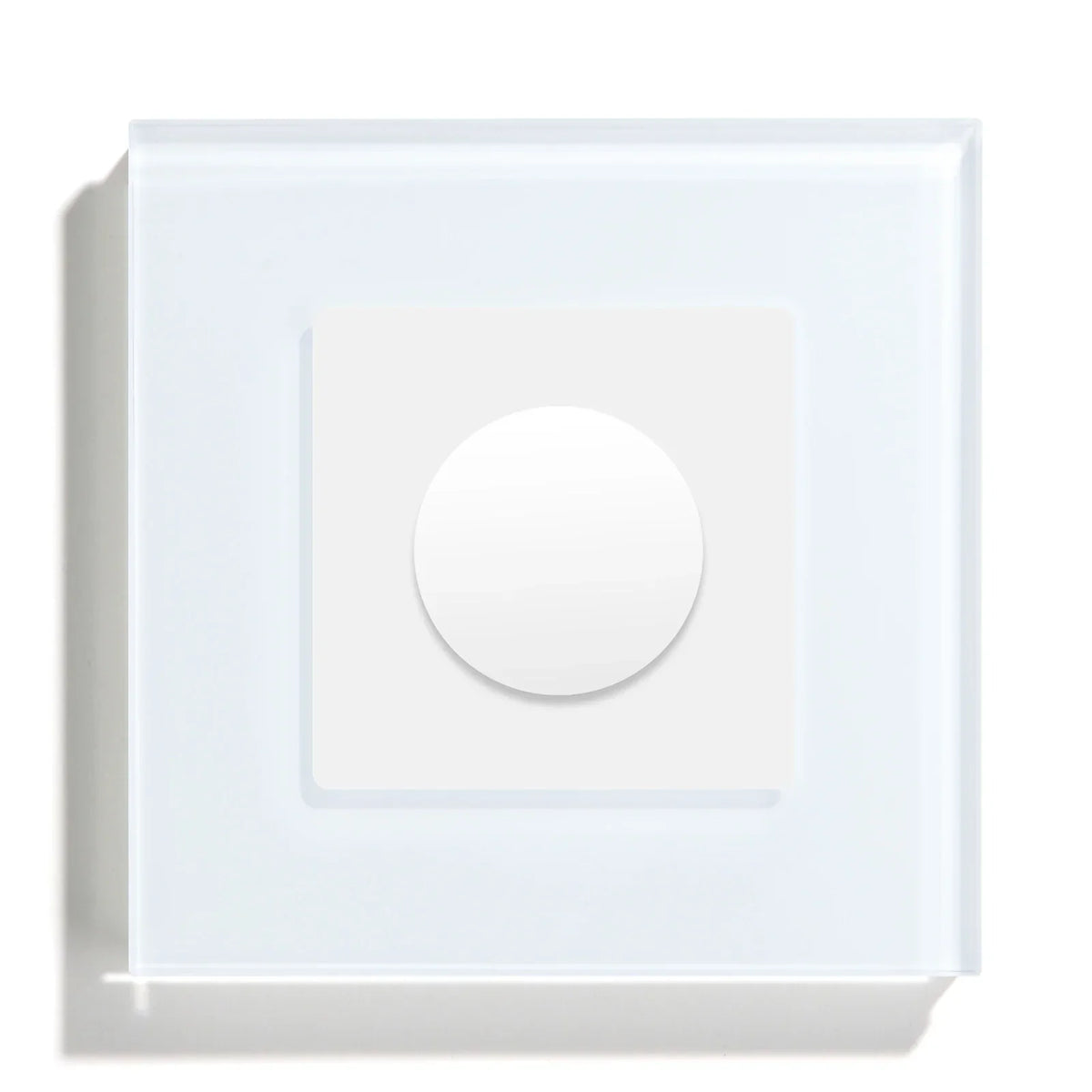 Rotary Light Dimmer Switch 3.4 in Glass Panel Touch Control LED Compatible for Bedroom Living Room Dining Room Home Wall Mount