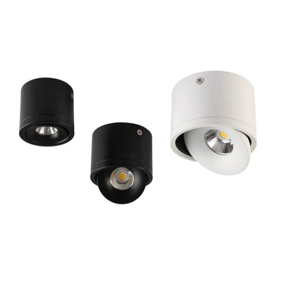 Rotatable LED Overhead Spot Light Fixture 4.4 in Diameter Aluminum Black White for Kitchen Island Living Room Adjustable Accent Track Lighti