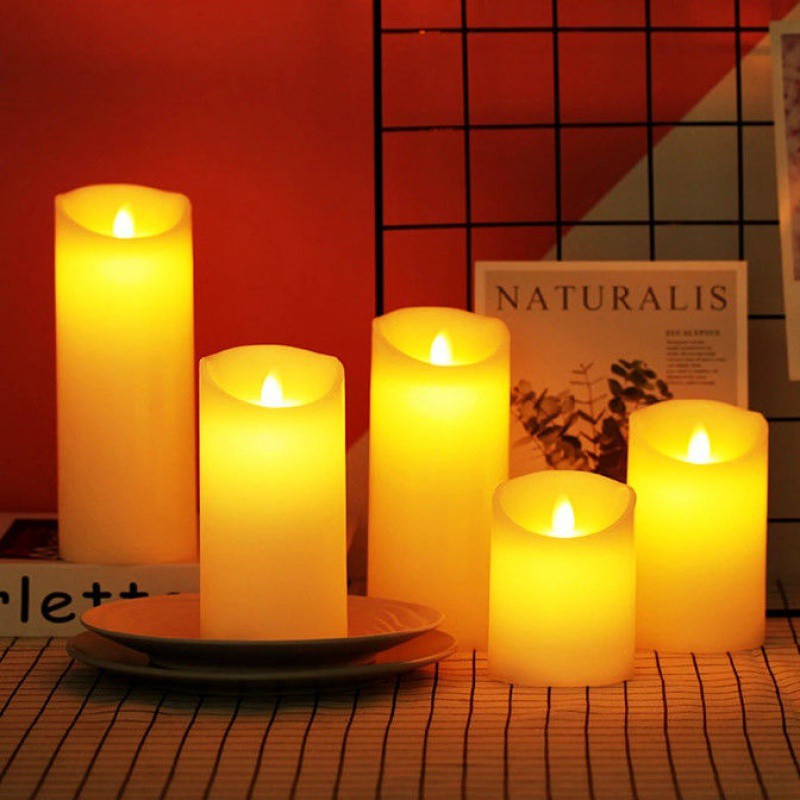 Flameless LED Candles with Realistic Flicker – Safe Battery-Operated Pillar Candles for Home Decor, Weddings, Dinners & Ambiance