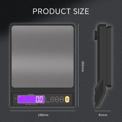 Waterproof Digital Food Scale – 11 lb / 1 oz or 22 lb / 0.04 oz Capacity, Rechargeable LCD Kitchen Scale for Meal Prep, Baking, Portion