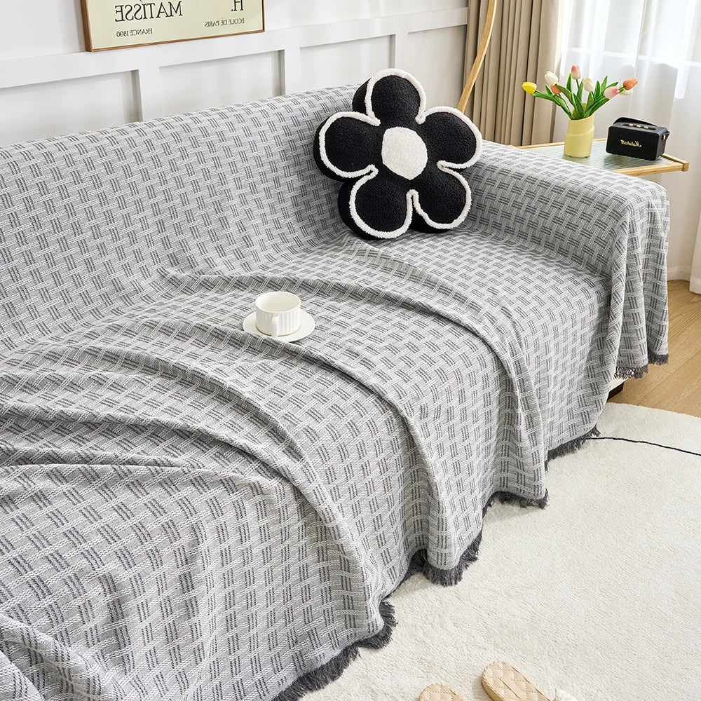 Reversible Sofa Cover for Oversized Couches – Machine Washable, Soft & High-Back Protection