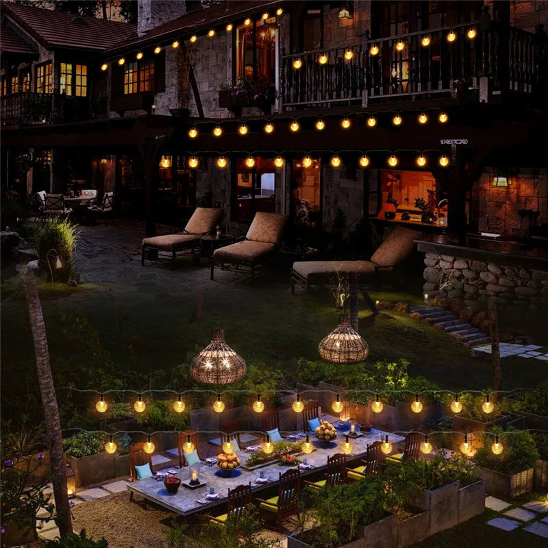 Solar-Powered Fairy Lights 30 Feet Automatic Dusk Sensor Waterproof LED Garden Décor for Patio Yard Pathway Landscaping Outdoor Illumination