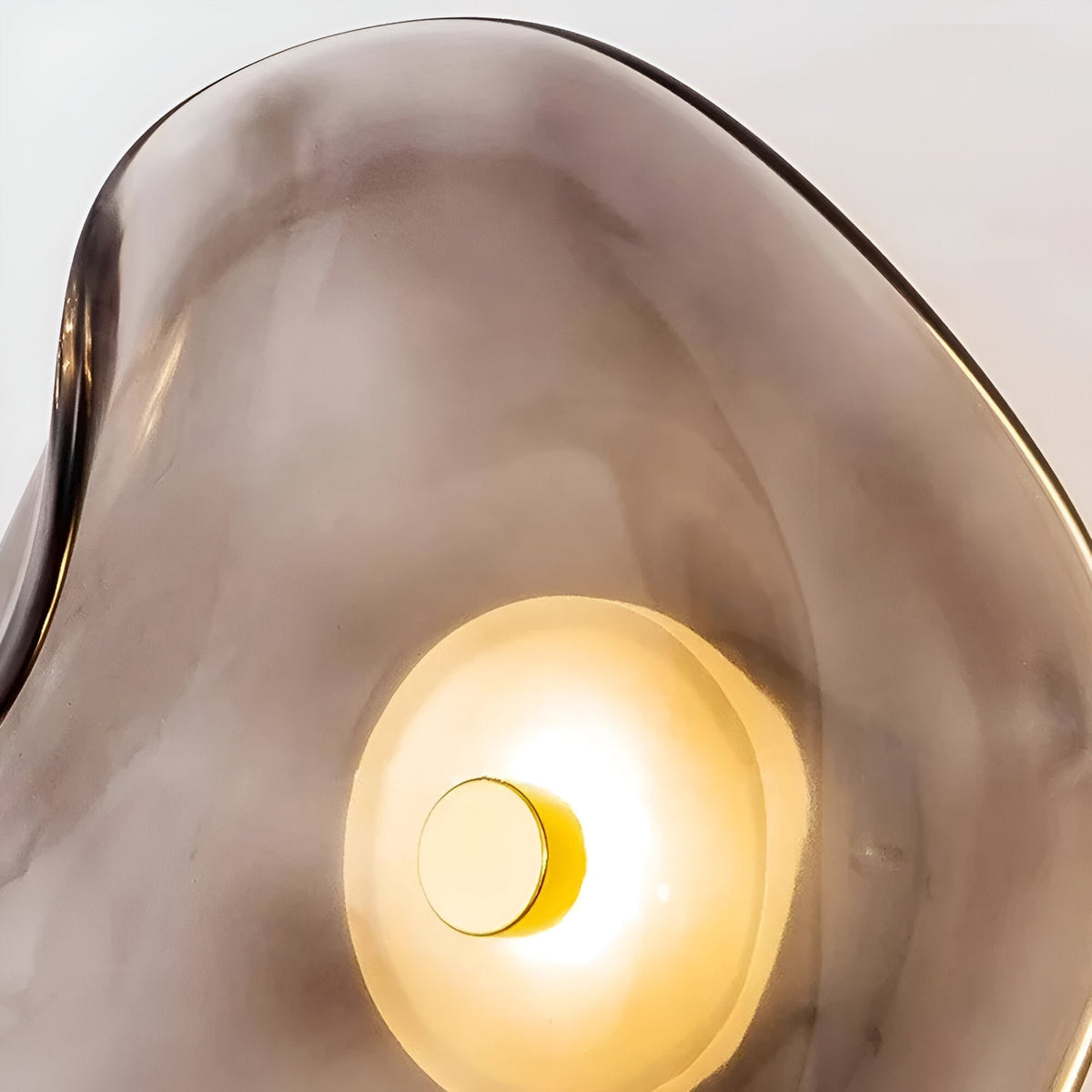 Curved Glass Wall Sconce with Warm White LED Up Down Light for Bedroom Living Room Hallway Modern Indoor Accent Lighting 10 Inch Tempered Gl