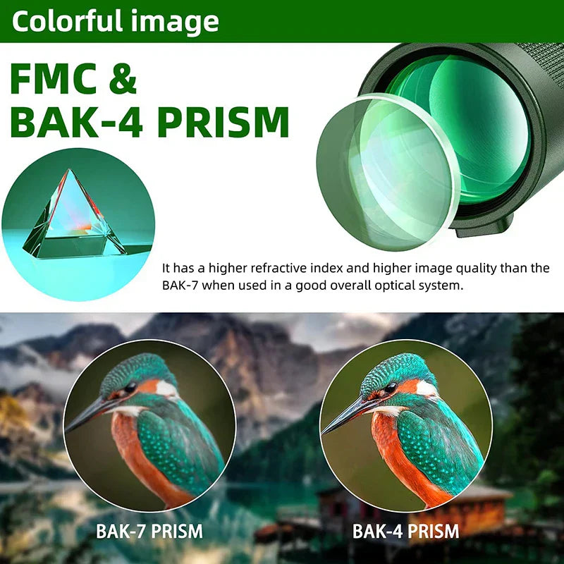 Explorer's Choice | Monocular Telescope with 80x Magnification | Compact Design for Bird Watching and Outdoor Adventures
