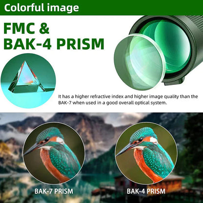 Explorer's Choice | Monocular Telescope with 80x Magnification | Compact Design for Bird Watching and Outdoor Adventures