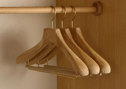 Cedar Wood Hangers | Set of 2 Wide Shoulder Hangers for Clothing Organization | Durable Design for Blazers and Sweaters