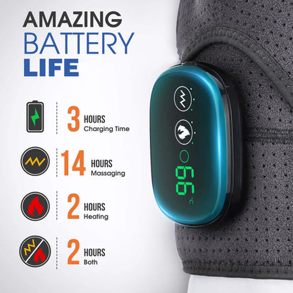 Electric Heating Pad for Shoulder with Vibration, Cordless Heating Pad with Adjustable Heat, Heated Shoulder Brace