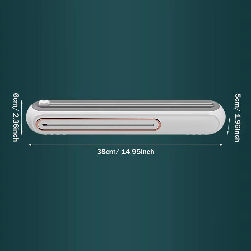 Magnetic Wrap Dispenser with Precision Cutter for Plastic Wrap, Foil & Parchment Paper – Space-Saving Kitchen Organizer, BPA-Free