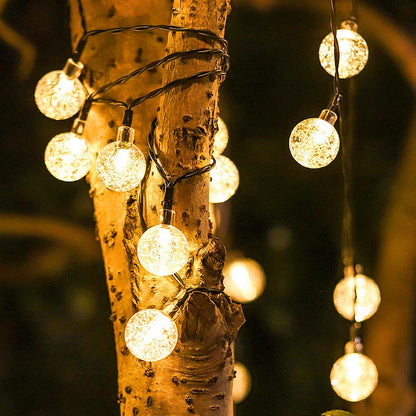 Solar-Powered Fairy Lights 30 Feet Automatic Dusk Sensor Waterproof LED Garden Décor for Patio Yard Pathway Landscaping Outdoor Illumination