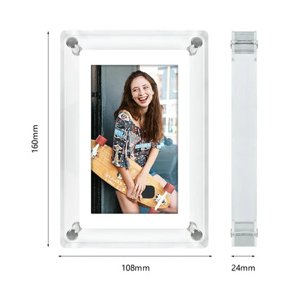 5-Inch IPS Digital Picture Frame with Rechargeable Battery | Tabletop Photo & Video Display for Desk & Home | HD Media Player with USB &