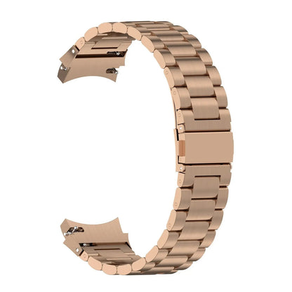 Leather & Steel Smartwatch Strap for Galaxy Watch 5 – Adjustable Wristband in Multiple Finishes