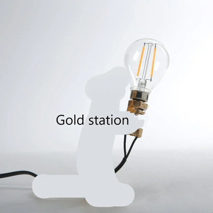 Whimsical Mouse Table Lamp with LED Light – Charming Resin Animal Décor for Bedroom, Living Room & Kids Room