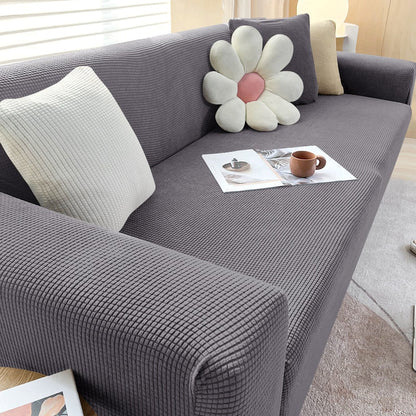 Stretchy Sofa Slipcover with Non-Slip Grip for Living Room – Fits 1 to 4 Seater Couches, Pet-Proof Furniture Protection