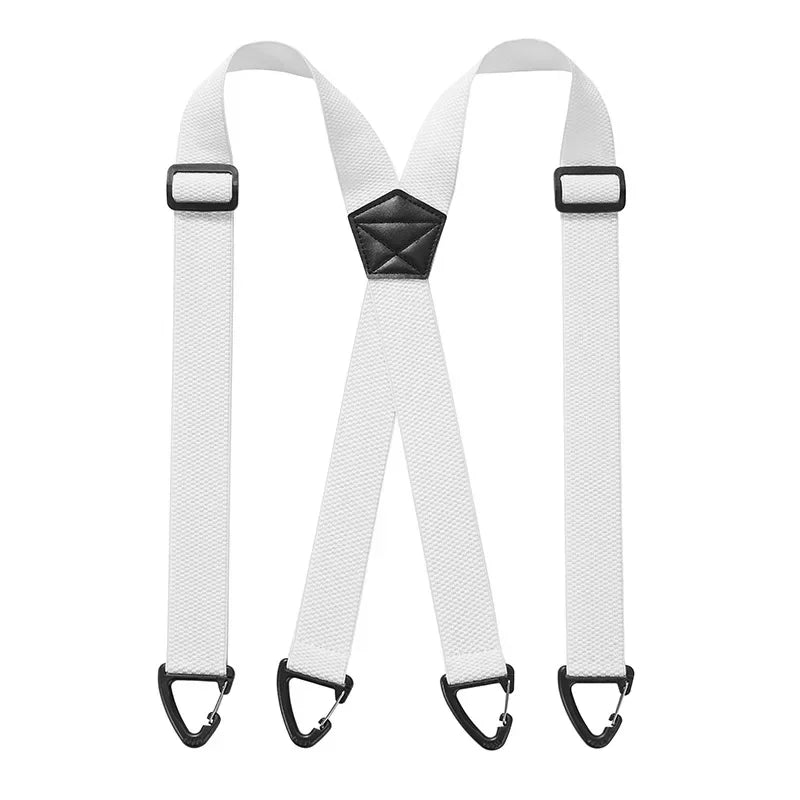 Adjustable Work Suspenders with Metal Clips – X-Back & Y-Back Designs for Men