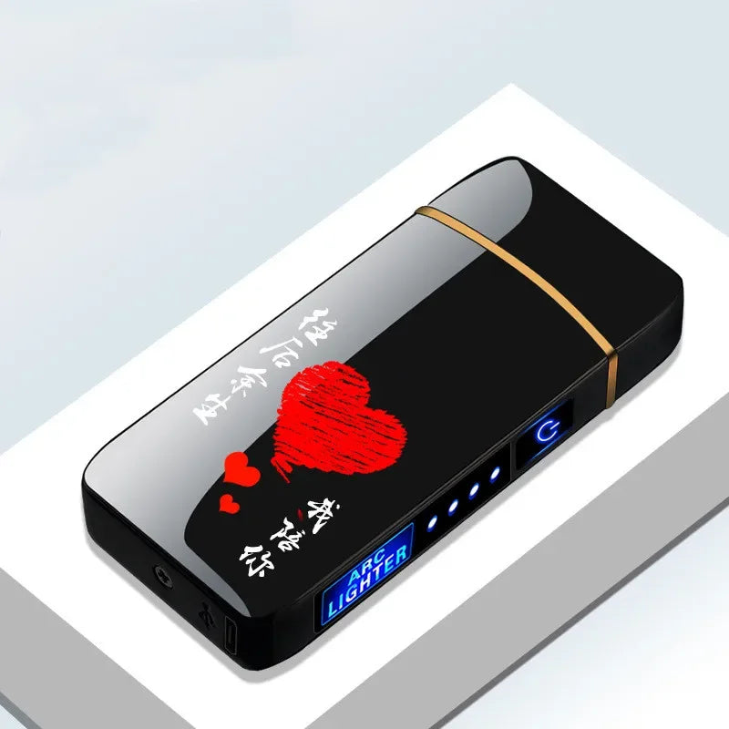 Electric Arc Lighter Rechargeable Windproof Dual Beam Touch Activated USB Powered Flameless Igniter for Candles Incense Camping Outdoor Kitc