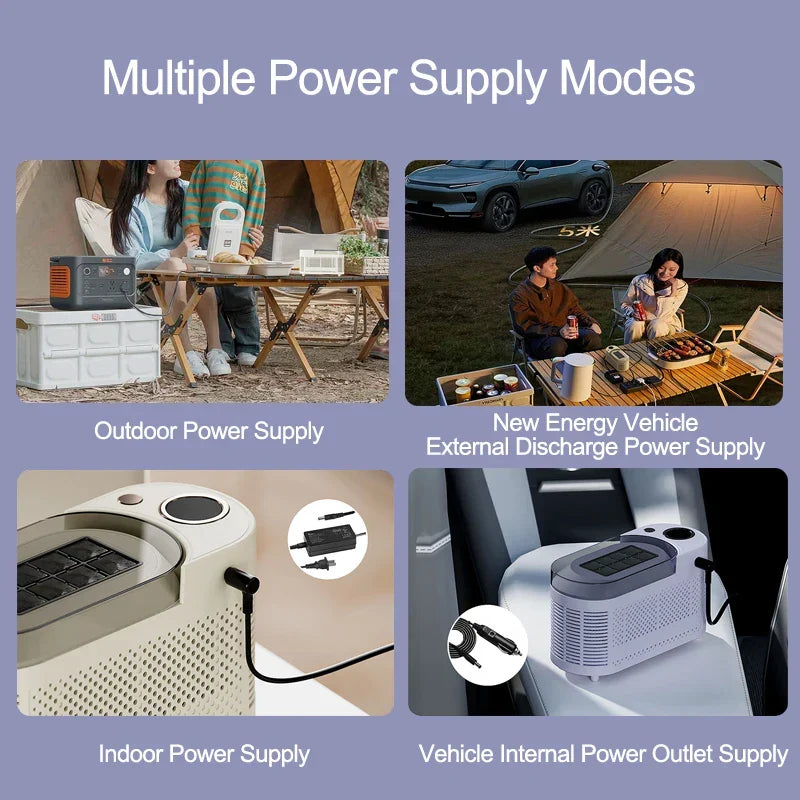 Countertop Ice Maker Machine 120W Rapid Cube Production Portable Travel Bar Office Kitchen Caravan Camping Beverage Chilling Appliance Light