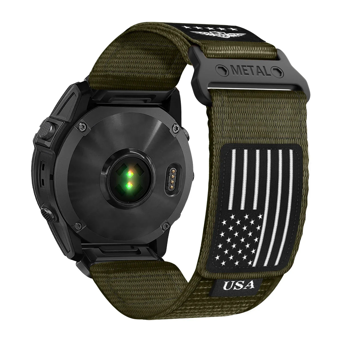QuickFit Woven Nylon Watch Band for Garmin Fenix – Adjustable Tactical Fitness Strap for Running, Hiking & Everyday Wear