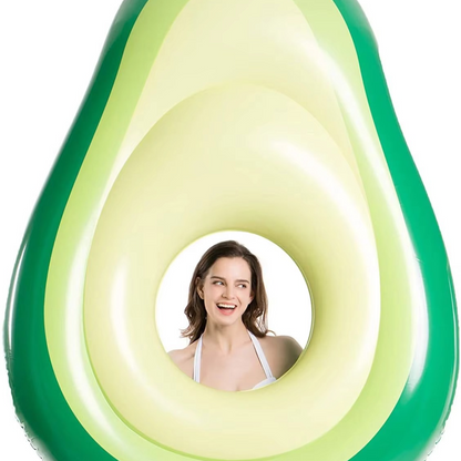 Ortekor Avocado Pool Float | Inflatable Lounge with Detachable Ball for Summer Fun