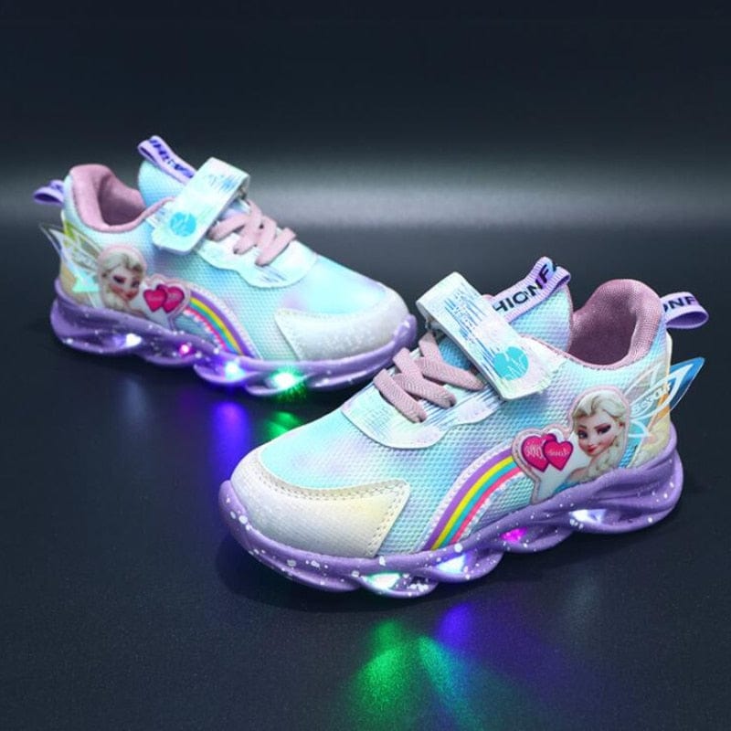 Light-Up Sneakers for Kids with LED Soles & Hook-and-Loop Strap for Boys & Girls Active Play Indoor Outdoor Everyday Wear