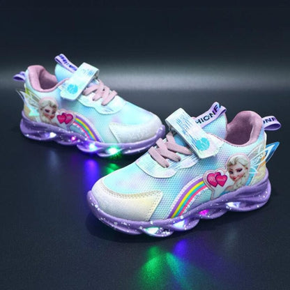 Light-Up Sneakers for Kids with LED Soles & Hook-and-Loop Strap for Boys & Girls Active Play Indoor Outdoor Everyday Wear