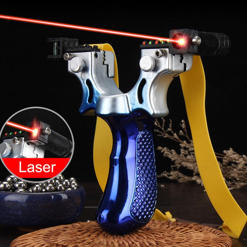 Precision Hunting Slingshot with Laser Sight for Outdoor Target Practice & Sport Shooting