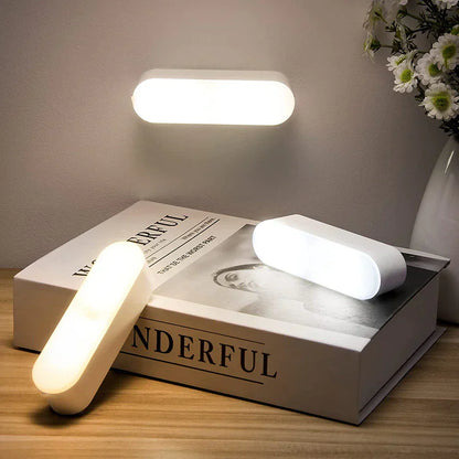 Rechargeable Motion-Activated Under-Cabinet Light Strip – Stick-On LED Puck for Pantry, Wardrobe, Hallway, Night Navigation – USB-Powered