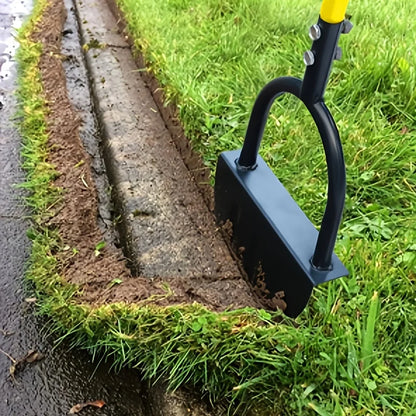 Manual Lawn Edger with Serrated Half-Moon Blade for Garden Beds, Pathways & Turf Trimming | Steel Step Tool for Yard Edging & Border Cutting