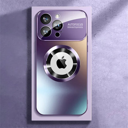 Glossy Magnetic Snap-On iPhone Case with MagSafe Compatibility for Wireless Charging | Premium Mirror Finish Protective Cover | Slim Lightwe