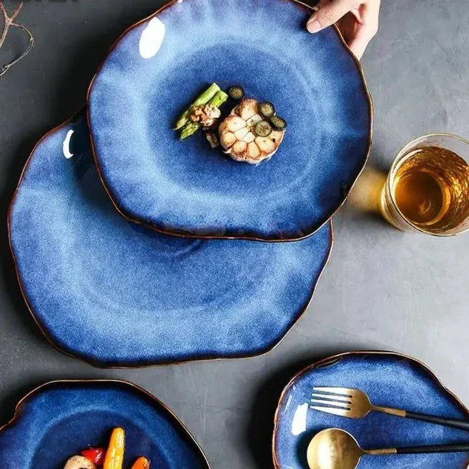 Artisan Bone China Dinner Plates 10.5 Inch Set Hand-Painted Multicolor Ceramic Tableware for Everyday Family Meals Holiday Hosting
