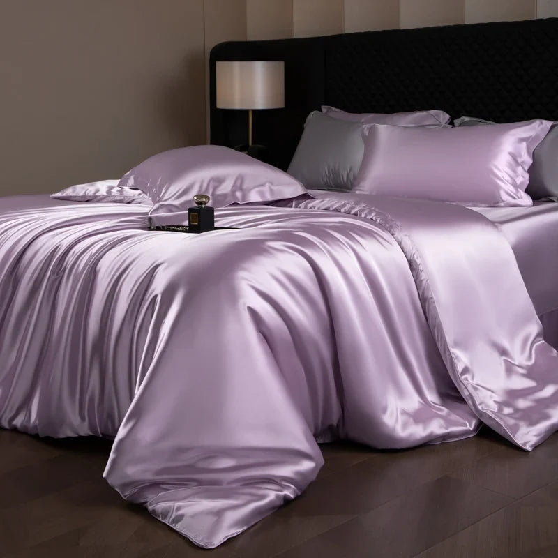 Bed Sheets Set with Duvet Cover and Pillowcases, Silky Sheets Bedding Set, Soft Breathable Fitted Sheet or Flat Sheet