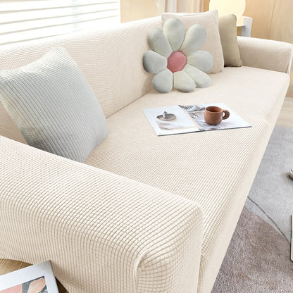 Stretchy Sofa Slipcover with Non-Slip Grip for Living Room – Fits 1 to 4 Seater Couches, Pet-Proof Furniture Protection