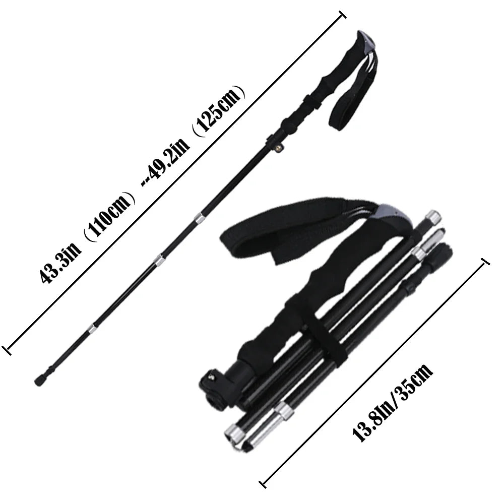 Adventure Gear | Lightweight Carbon Fiber Trekking Poles with Quick Flip Lock | Adjustable Hiking Sticks for Stability and Comfort