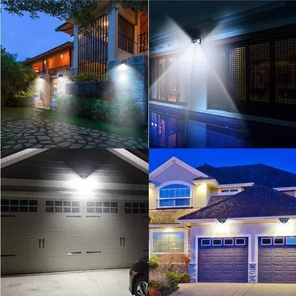Solar Motion Sensor Light Outdoor Waterproof LED Security Wall Light for Yard Garden Patio Driveway 270° Coverage