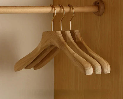 Premium Wood Suit Hangers with Pants Bar 1.6 in Wide Shoulder Support for Jackets Blazers Coats Closet Organization Heavy Duty Wooden Garmen