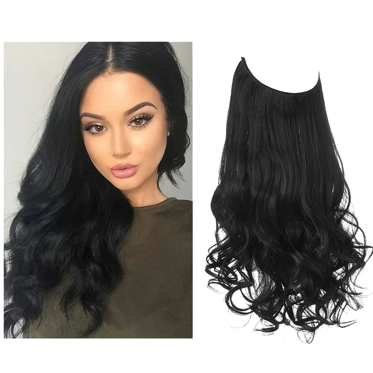 Clip-In Human Hair Extensions 100% Real Remy Hair Add Volume Length 14-18 Inches Heat Resistant Seamless Blend Natural Texture for Everyday