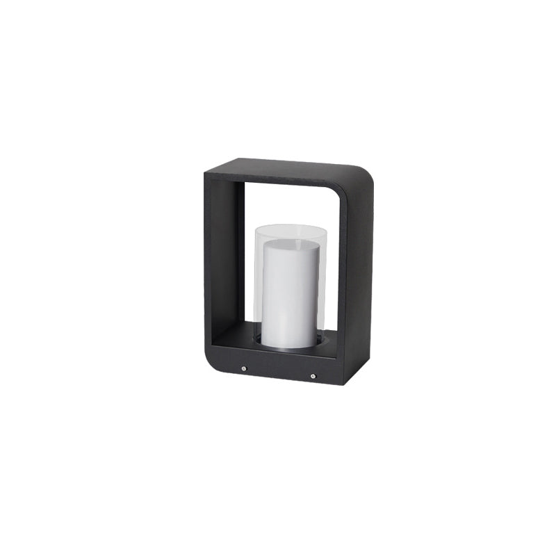 Exterior Aluminum LED Sconce Black 12-Inch Wall Mount for Pathway Fence Garden Entry Waterproof Solar or Hardwired 3-Temp