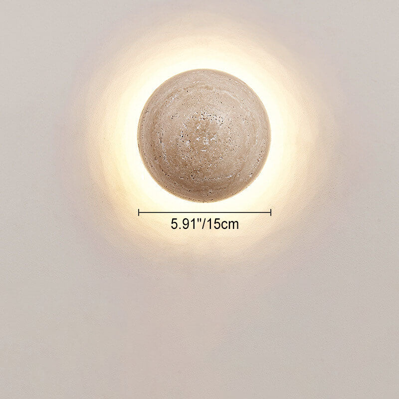 Stone Sconce Hardwired LED 6 inch Square Contemporary Fixture for Bedroom Entryway Lounge Ambient Task Lighting Compact 10 Watt Integrated N
