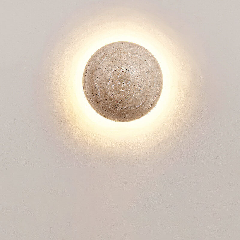 Stone Sconce Hardwired LED 6 inch Square Contemporary Fixture for Bedroom Entryway Lounge Ambient Task Lighting Compact 10 Watt Integrated N