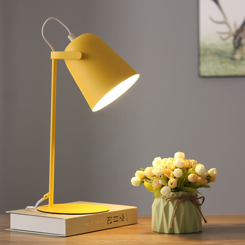 Metal Accent Light 12 Inch Iron Task Lamp with Bucket Shade E27 Socket for Nightstand Desktop Office Corner Home