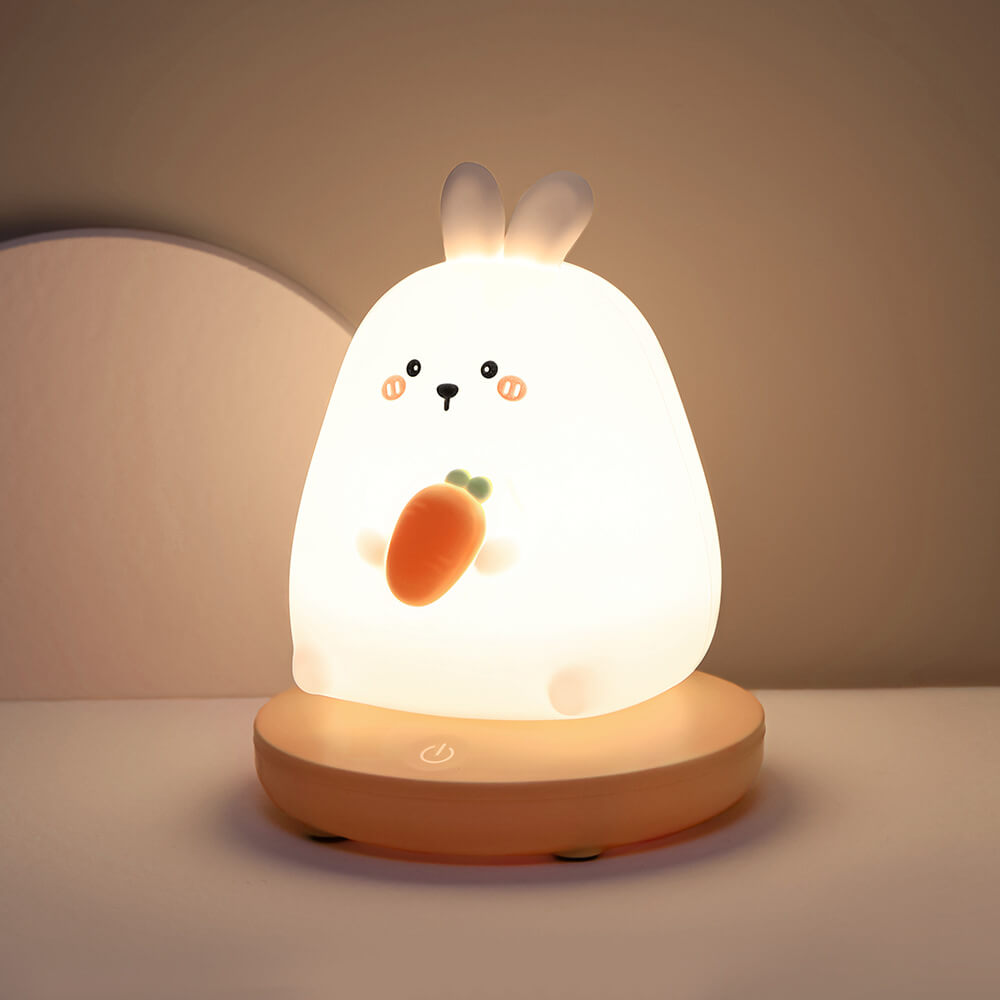 Silicone Animal Night Light for Kids – Soft LED Bedside Lamp, Rechargeable Glow Light for Nursery, Bedroom & Living Room Decor