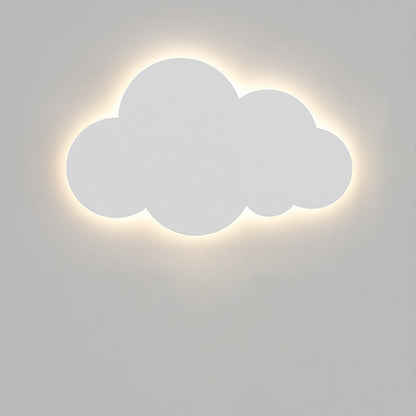 Cloud-Shaped LED Wall Sconce – Modern Metal & Acrylic Light Fixture for Bedroom, Nursery & Living Room – Hardwired White, Pink or Blue